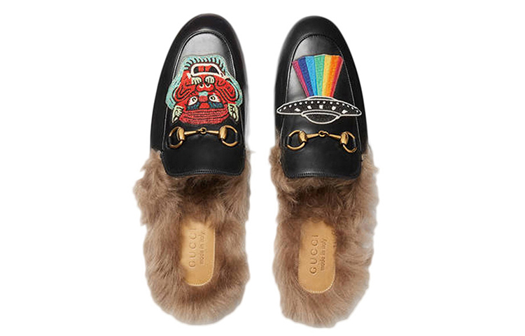 (W) Gucci Leather Fashion Mule 'Black' 圖 4