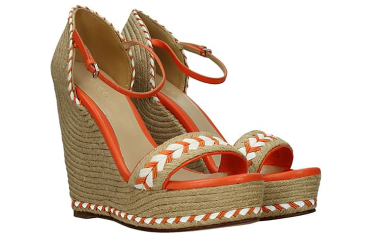 Order (Women) Gucci Leather Fashion Sandals 'Beige Orange' 370496-HAX20-9860