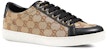 (W) Sneaker Fesyen Kulit Gucci 'Hitam Coklat' 338883-FTAZ0-9767