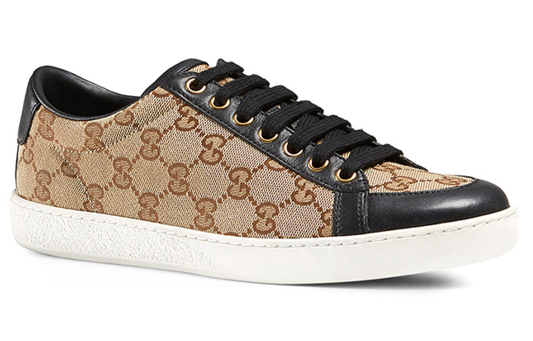 Order (Women) Gucci Leather Fashion Sneaker 'Black Brown' 338883-FTAZ0-9767