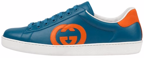 (Women) Gucci Leather Fashion Sneaker 'Blue Orange' 627823-1XG70-3772 (Women) Gucci Leather Fashion Sneaker 'Blue Orange' 627823-1XG70-3772