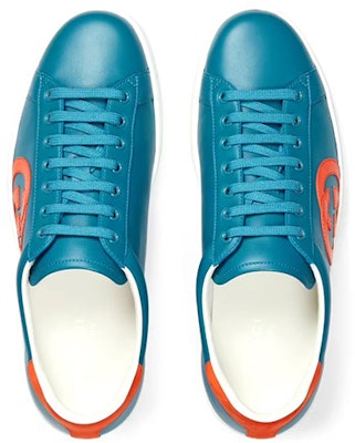 (Women) Gucci Leather Fashion Sneaker 'Blue Orange' 627823-1XG70-3772 Order (Women) Gucci Leather Fashion Sneaker 'Blue Orange' 627823-1XG70-3772