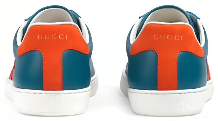 (Women) Gucci Leather Fashion Sneaker 'Blue Orange' 627823-1XG70-3772 Lookbook (Women) Gucci Leather Fashion Sneaker 'Blue Orange' 627823-1XG70-3772