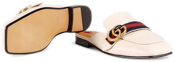 GUCCI 古馳 皮革 時尚休閒平底鞋 女款 白色 Shop GUCCI 古馳 皮革 時尚休閒平底鞋 女款 白色