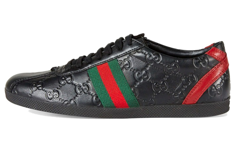 (Women) Gucci Leather Fashion Sneakers 'Black' 408496-AXWL0-1086