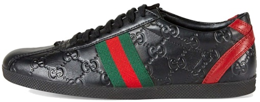 (Women) Gucci Leather Fashion Sneakers 'Black' 408496-AXWL0-1086 (Women) Gucci Leather Fashion Sneakers 'Black' 408496-AXWL0-1086
