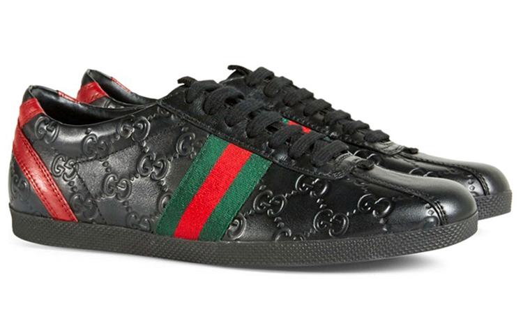 Order (Women) Gucci Leather Fashion Sneakers 'Black' 408496-AXWL0-1086