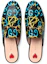 Lookbook (Women) Gucci Leather Fashion Sneakers 'Black Blue Yellow' 448526-DSS00-8403