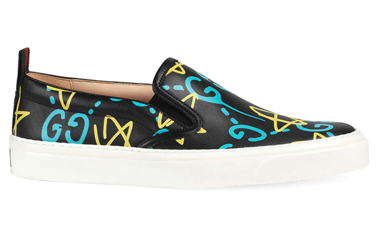 Order GUCCI 古馳 牛皮 時尚板鞋 女款 黑黃藍