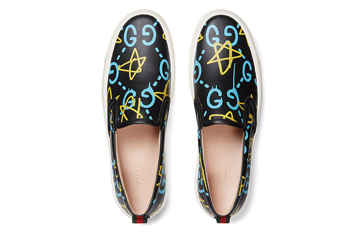 Lookbook GUCCI 古馳 牛皮 時尚板鞋 女款 黑黃藍