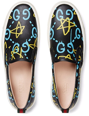 GUCCI 古馳 牛皮 時尚板鞋 女款 黑黃藍 Lookbook GUCCI 古馳 牛皮 時尚板鞋 女款 黑黃藍