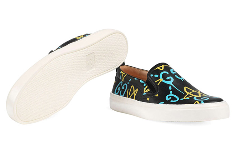 Purchase GUCCI 古馳 牛皮 時尚板鞋 女款 黑黃藍