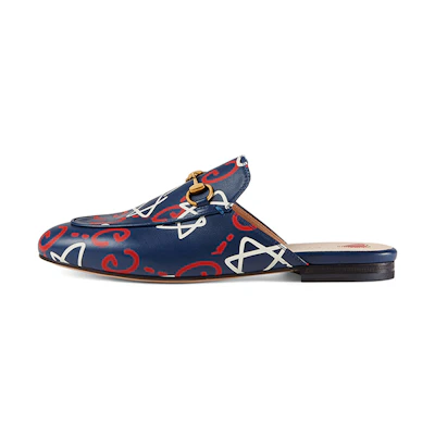 (W) Gucci Leather Fashion Sneakers 'Blue'