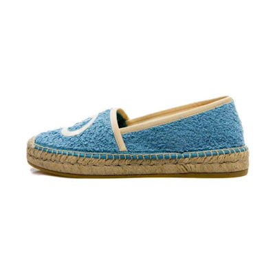 (W) Gucci Leather Flat 'Blue'