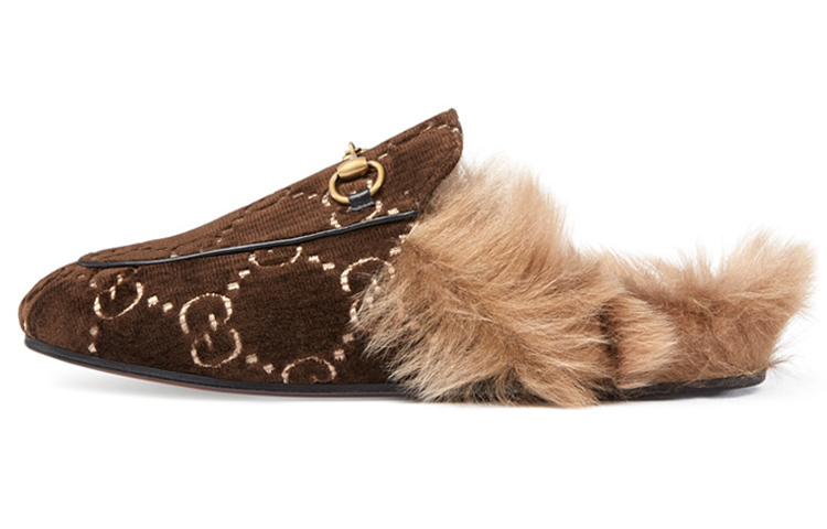 (Women) Gucci Leather Flat 'Brown' 448657-9JT10-2060