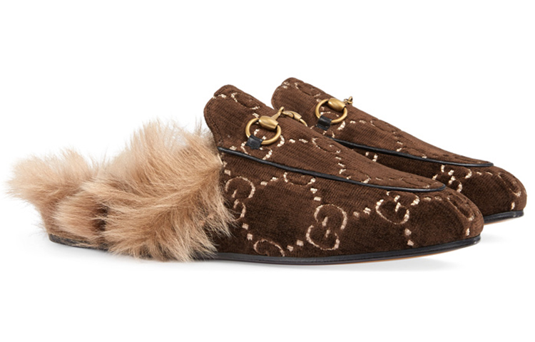 Order (W) Gucci Chaussures Plates en Cuir ''Marron'' 448657-9JT10-2060