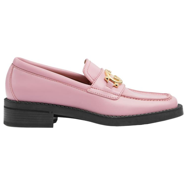 Order (W) 구찌 핑크 가죽 플랫 ?701791-10R60-5823