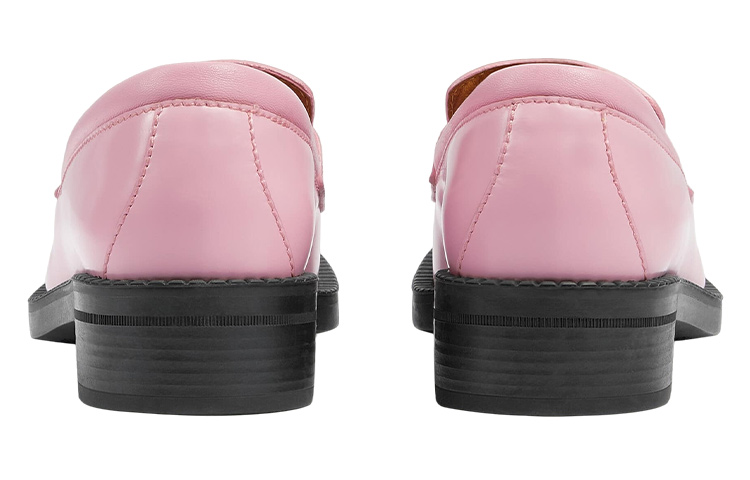 Shop (W) 구찌 핑크 가죽 플랫 ?701791-10R60-5823