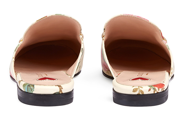 Shop GUCCI 古奇 皮革 時尚平底鞋 女款 白色