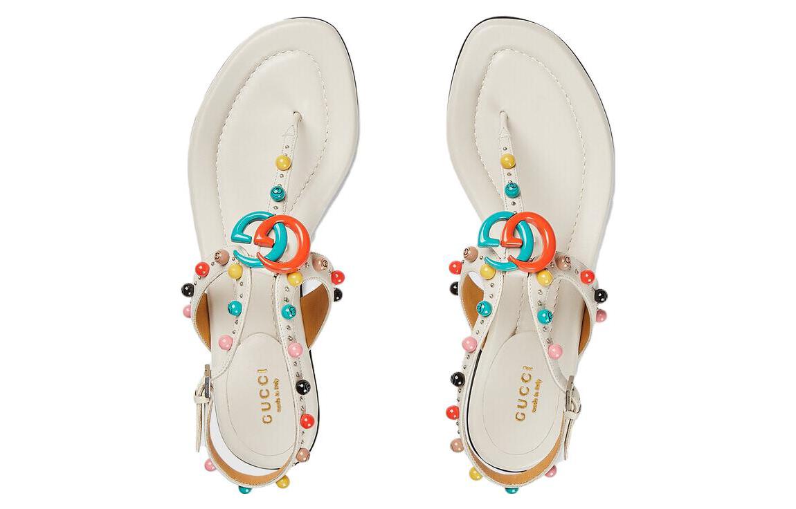 Shop (W) グッチ レザー フラットミュール "バックルベージュ" 746031-BKO00-9049