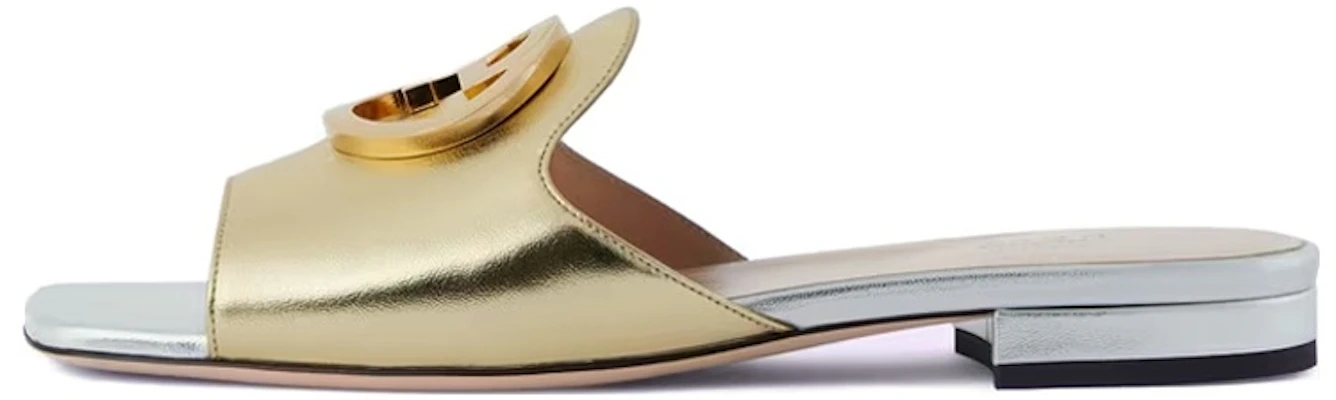 (W) Gucci Leren Platte Mule ''Gouden Fashion Slide'' 730996-B8B00-8053 Buy (W) Gucci Leren Platte Mule ''Gouden Fashion Slide'' 730996-B8B00-8053
