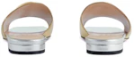 Shop (W) Gucci Leren Platte Mule ''Gouden Fashion Slide'' 730996-B8B00-8053