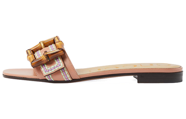 (Women) Gucci Leather Flat Slide 'Beige' 723398-C9D00-5751