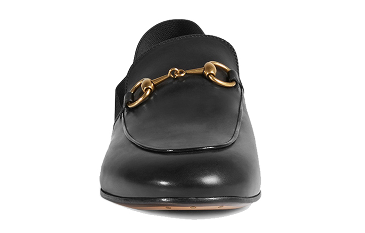 (W) Gucci Leather Flat Slide 'Black' 圖 3
