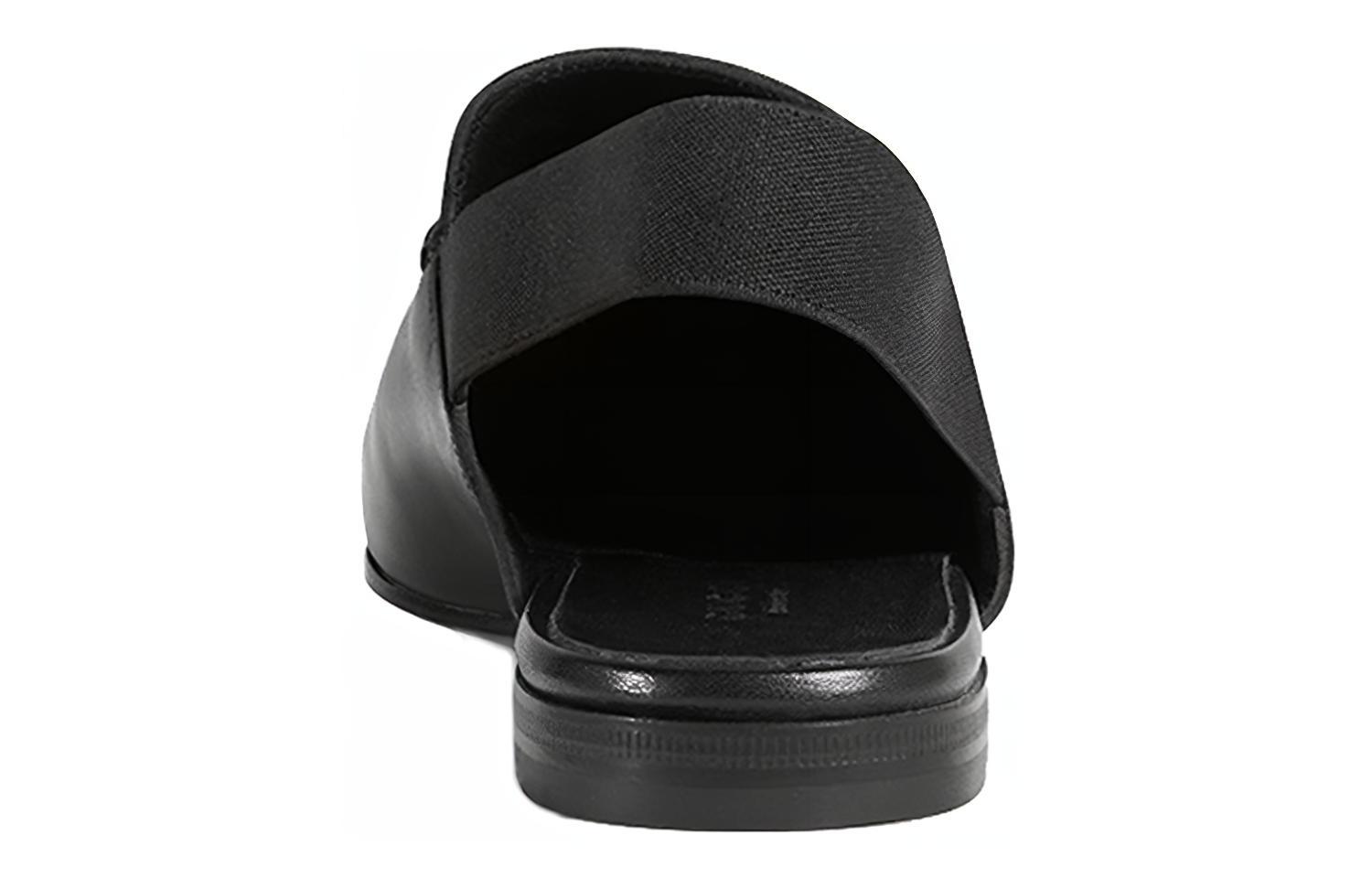 (W) Gucci Leather Flat Slide 'Black' 圖 4