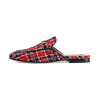 (W) Gucci Leather Flats 'Red'