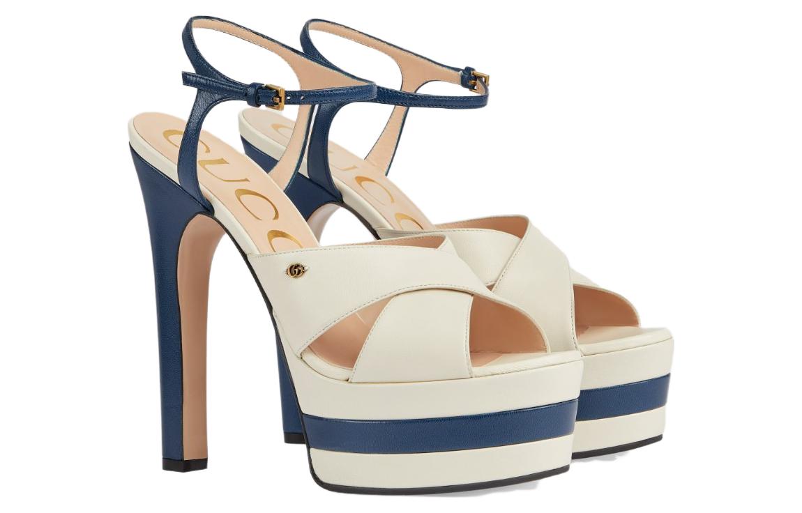 Lookbook (W) Talons en cuir Gucci GG ''Rayure Bleue''. 746613-C9D10-9047