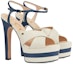 Lookbook (Women) Gucci Leather GG 'Blue Stripe Heels' 746613-C9D10-9047