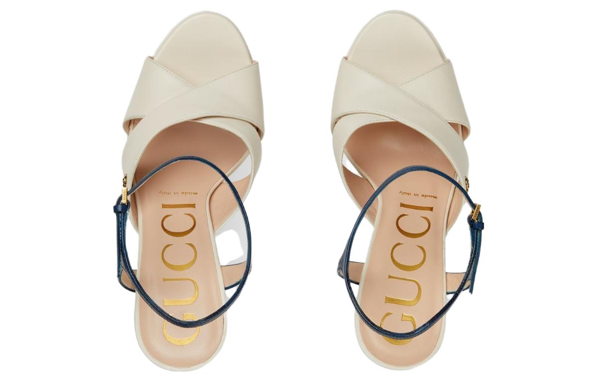 Shop (W) Talons en cuir Gucci GG ''Rayure Bleue''. 746613-C9D10-9047