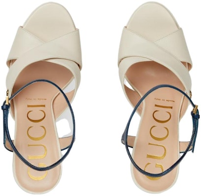 (Women) Gucci Leather GG 'Blue Stripe Heels' 746613-C9D10-9047 Shop (Women) Gucci Leather GG 'Blue Stripe Heels' 746613-C9D10-9047