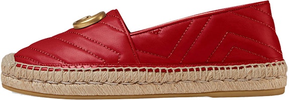 (Women) Gucci Leather GG 'Red Fisherman Shoes' 551890-BKO00-6433 (Women) Gucci Leather GG 'Red Fisherman Shoes' 551890-BKO00-6433