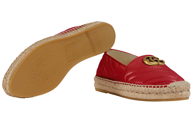 Purchase (W) Chaussures de Pêcheur Gucci en Cuir GG ''Rouge''. 551890-BKO00-6433