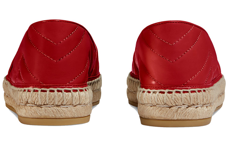 Details for (W) Chaussures de Pêcheur Gucci en Cuir GG ''Rouge''. 551890-BKO00-6433