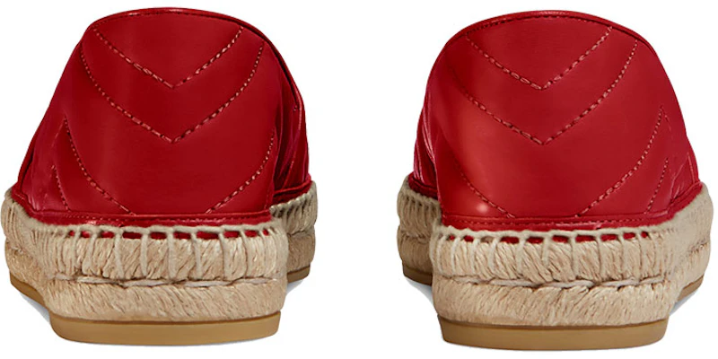 (W) Chaussures de Pêcheur Gucci en Cuir GG ''Rouge''. 551890-BKO00-6433 Details for (W) Chaussures de Pêcheur Gucci en Cuir GG ''Rouge''. 551890-BKO00-6433