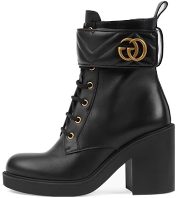 (Women) Gucci Leather GG Lace-Up Short Boots 'Black' 719849-AAA5W-1058 Buy (Women) Gucci Leather GG Lace-Up Short Boots 'Black' 719849-AAA5W-1058