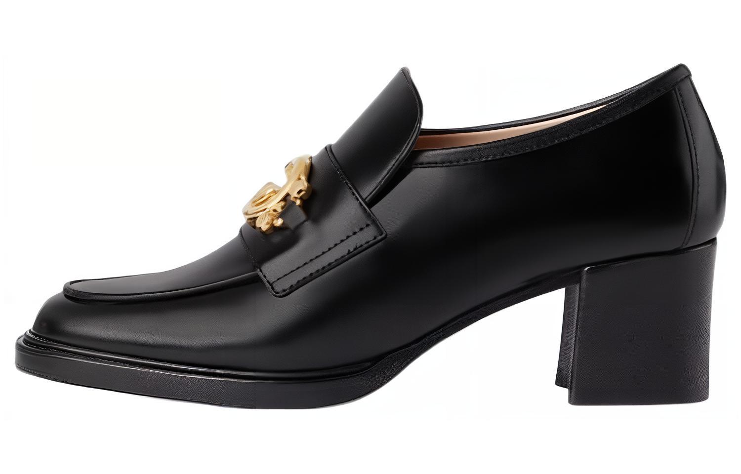 Buy (W) Mocassini Gucci in Pelle GG ''Nero'' ‎719846-10R60-1000