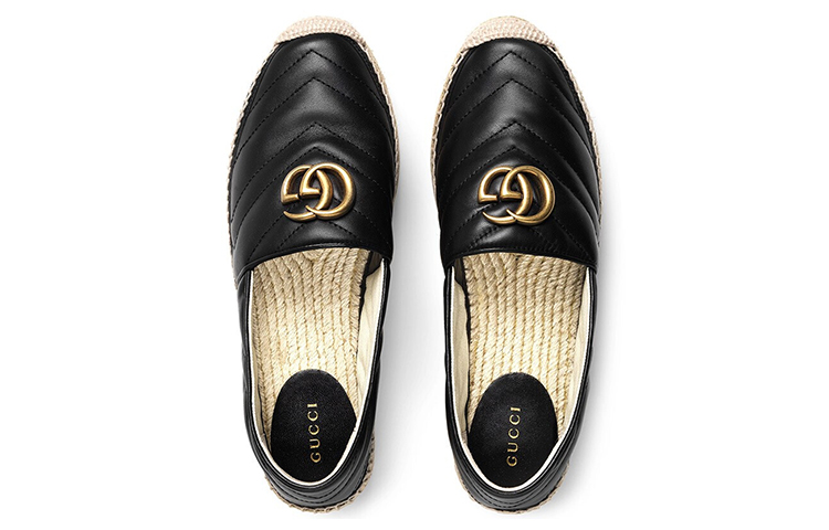 Lookbook (W) Gucci Kulit GG Platform 'Hitam' 551884-KO00-1000