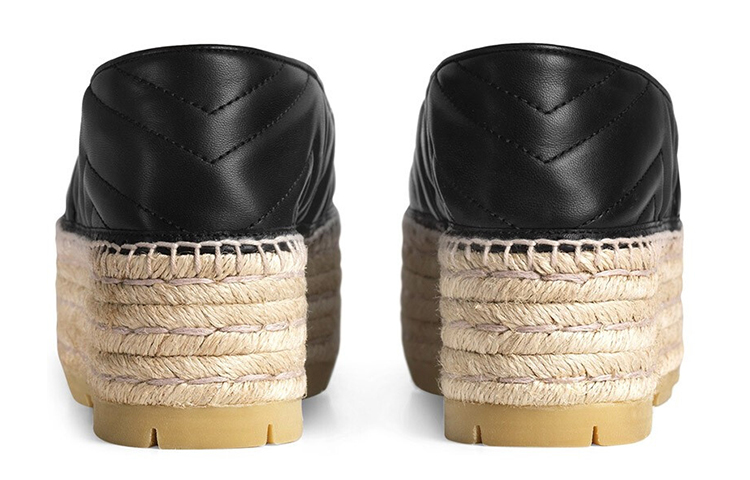 Shop (W) Gucci Kulit GG Platform 'Hitam' 551884-KO00-1000