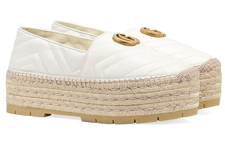 Order (W) Gucci 皮革GG平台 '白色' 551884-KO00-9014