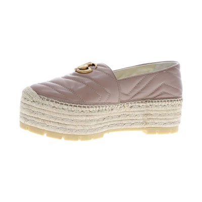 (W) Gucci Leather GG Platform Sneakers 'Pink'