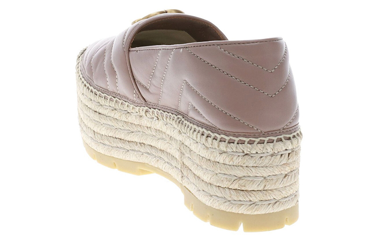 Shop (W) Gucci Kasut Kulit GG Platform 'Merah Jambu' 551884-KO00-5729