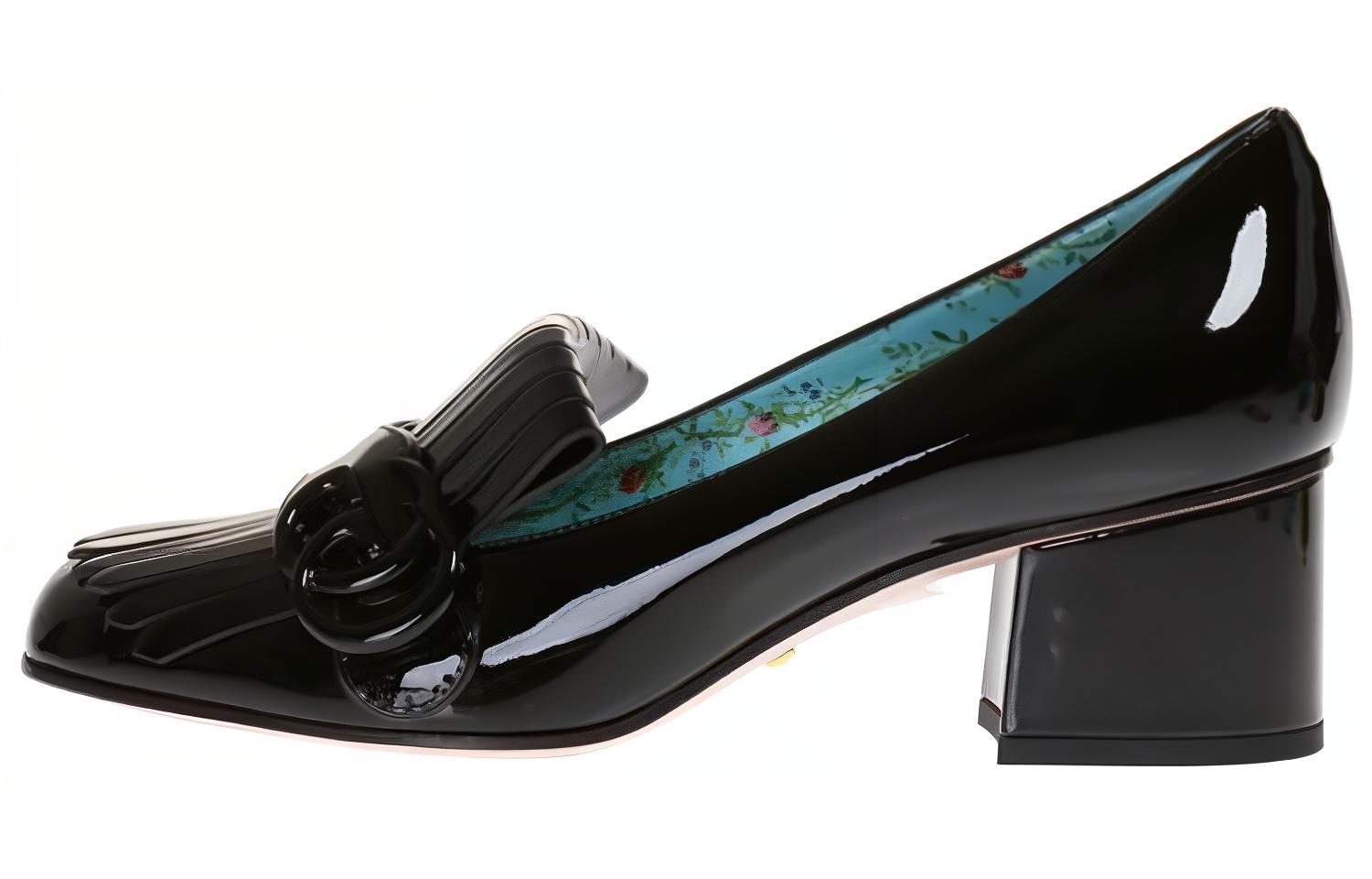 (Women) Gucci Leather GG Tassel High Heels 'Black' 474510-BNC00-1000