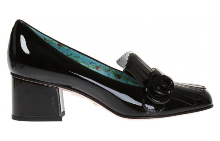 Order (W) 古驰黑色GG皮流苏高跟鞋 474510-BNC00-1000