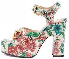 (Women) Gucci Leather High-Heel 4.5cm 'Floral' 746391-AAB0B-8464 (Women) Gucci Leather High-Heel 4.5cm 'Floral' 746391-AAB0B-8464