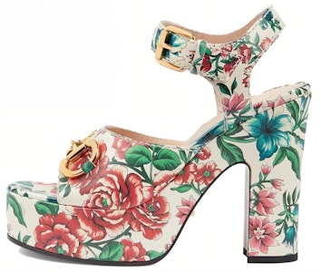 (W) Gucci 皮革高跟鞋 4.5厘米 '花卉' 746391-AAB0B-8464 Buy (W) Gucci 皮革高跟鞋 4.5厘米 '花卉' 746391-AAB0B-8464