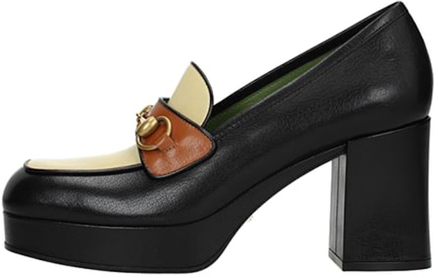 (Women) Gucci Leather High-Heel 'Black Beige' 572228-0G0W0-1066 Buy (Women) Gucci Leather High-Heel 'Black Beige' 572228-0G0W0-1066